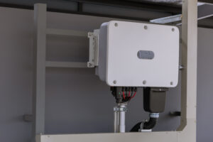 Home inverter solar panel in electrical room. electrical control cabi