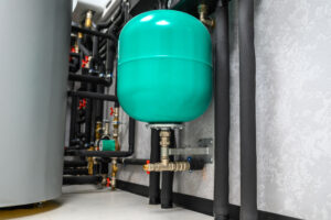 Home modern electric boiler room in the house